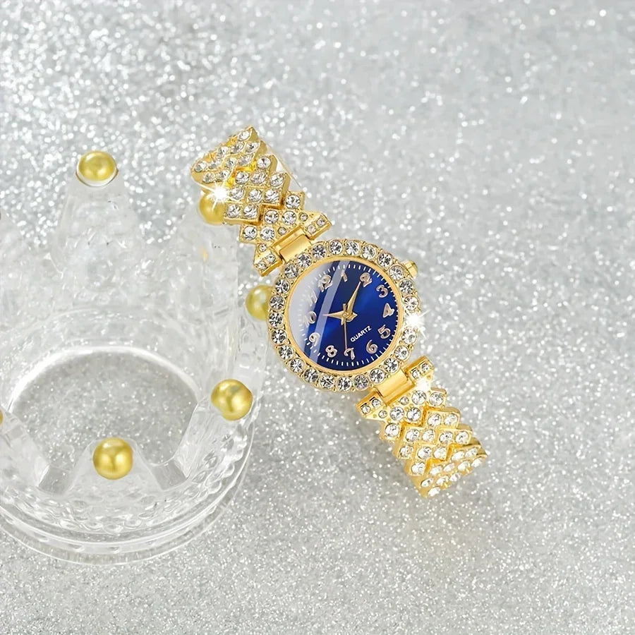 2pcs Temperament Baita Quartz Watch Female Explosive Fashion Short Video Female Lead PCS Jewelry Gift Set Qme