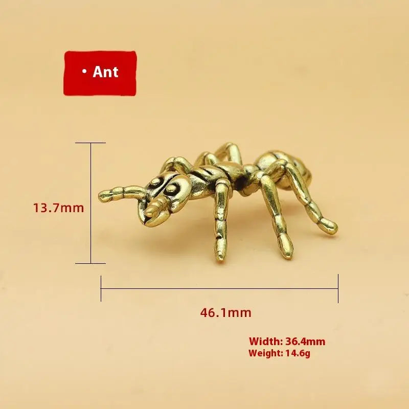 Funny Ant Scorpion Crafts Solid Brass Insect Beetles Figurines Qme A2