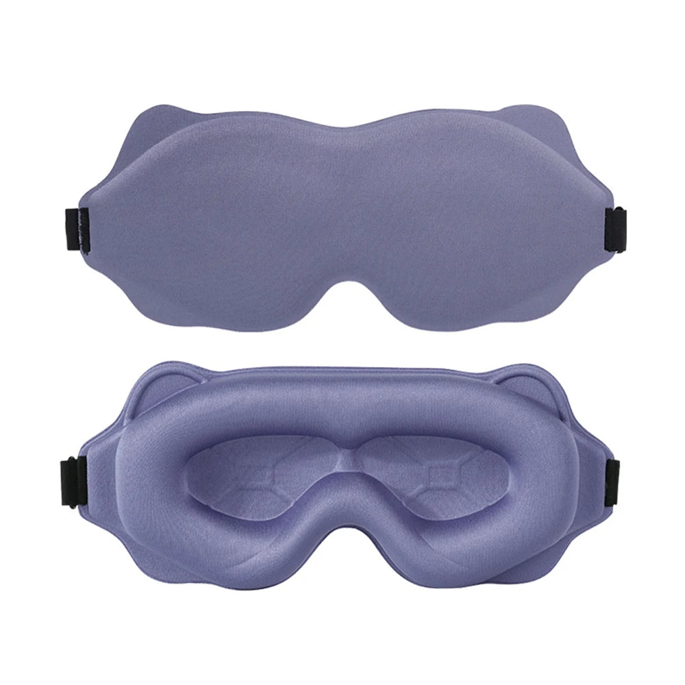 3D Sleeping Mask Block Out Light Sleep Eyes Soft Aid Eye Travel Qme PURPLE