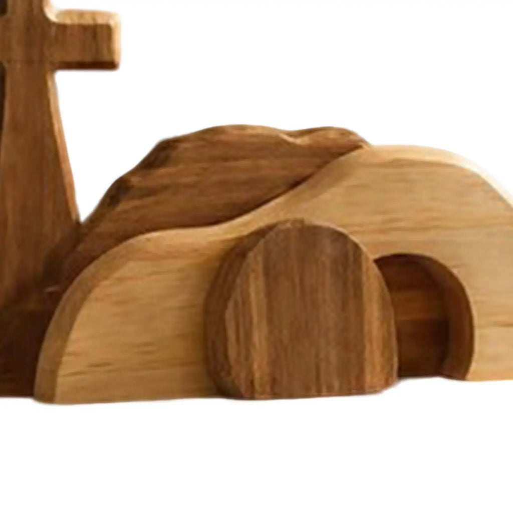 2026 Empty Tomb Decor Wooden Tabletop Ornaments Easter Tomb Display For Home Church Mantle Shelf Desk Family Holiday Spring Qme