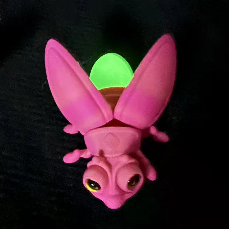 3D Printed Luminous Firefly Figurines Refrigerator Door Magnets Firefly Decorative Magnets Desktop Ornament Decorative Sculpture Qme
