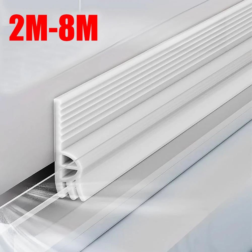 2M-8M Hidden Window Sealing Strip Windproof Dust Insect Prevention Self Adhesive Triple Thickening Door Bottom Weatherstripping Qme