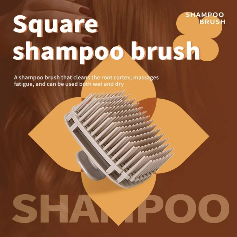 1Pc Soft Shower Hair Washing Comb Square Scalp Massage Shampoo Brush Body Exfoliating Scrubber For Salon Hair Care Cleaning Tool Qme