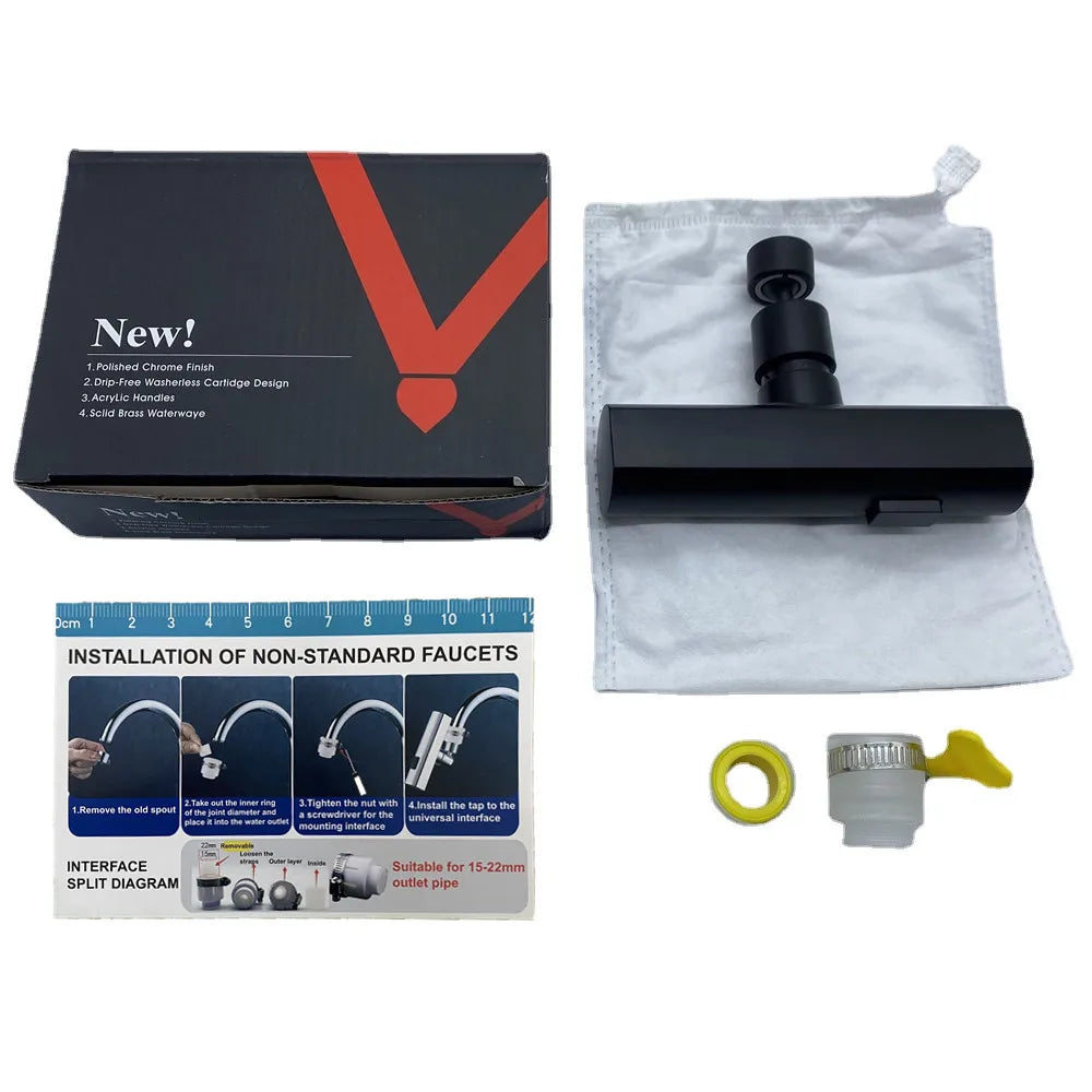 New Kitchen Faucet Waterfall Stream Sprayer Head Sprayer Filter Diffuser Water Saving Nozzle Faucet Connector Tap Accessorie Qme