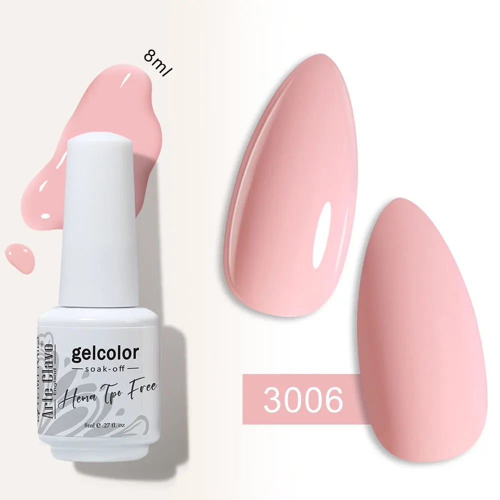 Arte Clavo Semi-permanent Gel Nail Varnish 180 Colors Semipermanent Qme 3006