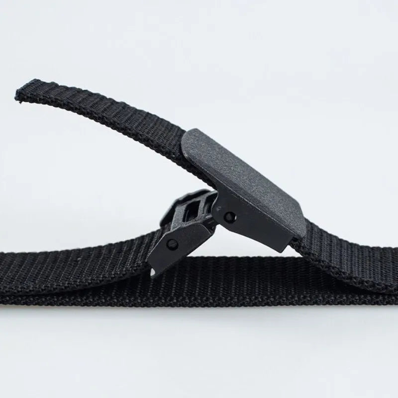 Automatic Buckle Men Nylon Webbing Belts Canvas Casual Fabric Belt Qme