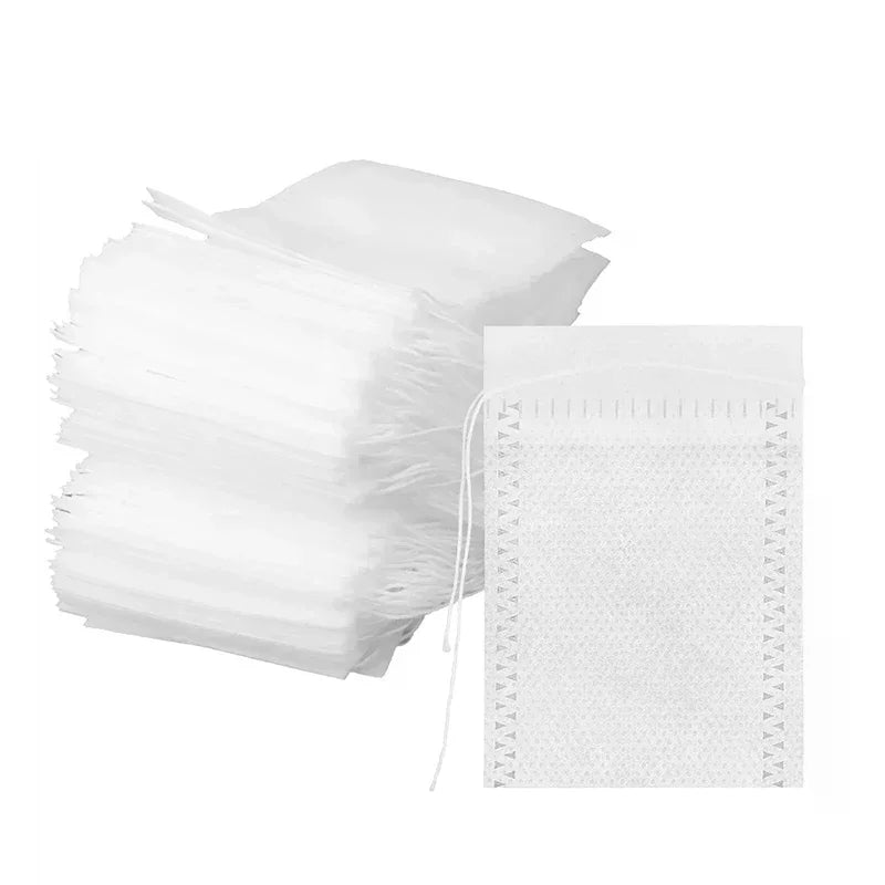 Non-woven Tea Bags Disposable Teabags Drawstring Sealing Coffee Spice Qme