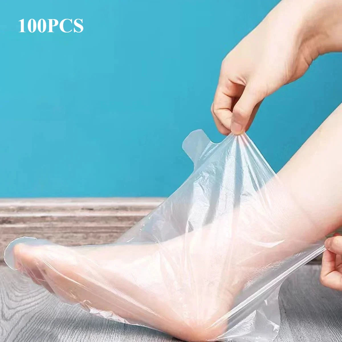 500/200/100Pcs Disposable Foot Mask Cover Transparent Foot Mask Waterproof Foot Mask Cover Qme 100pcs