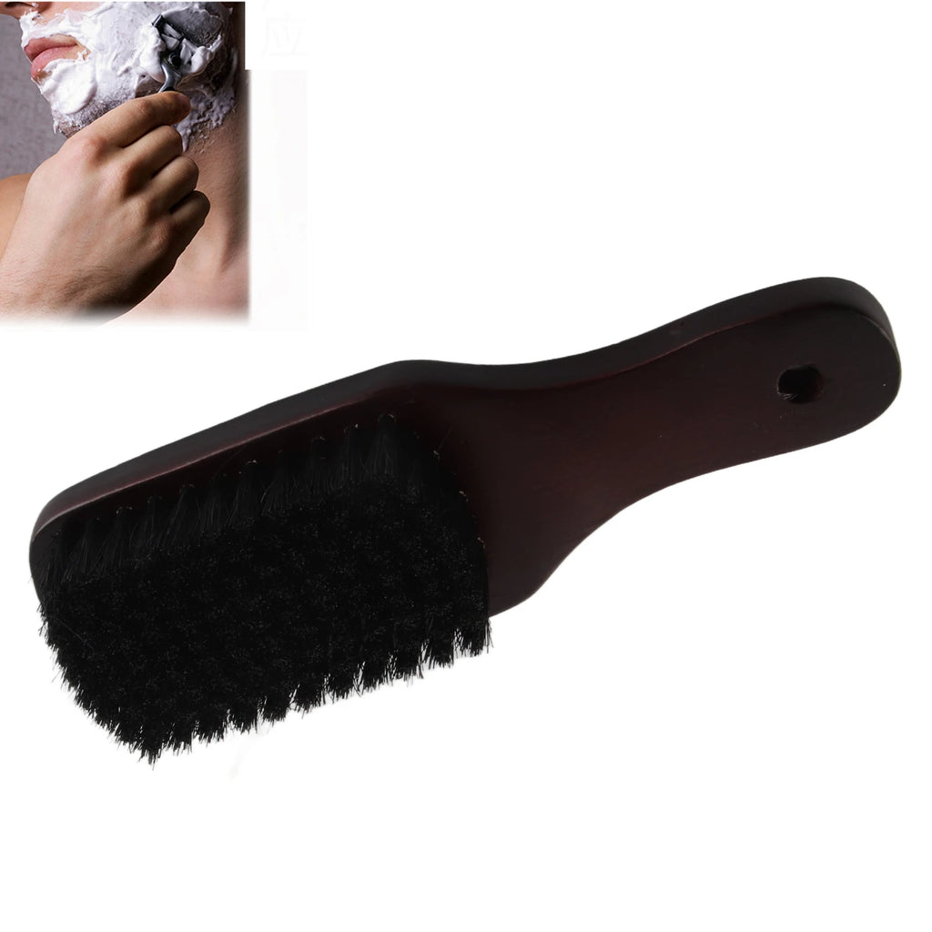 Beard Brush with Wooden Handle Beard Brush Wooden Handle Good Elasticity Hair Men's Beard Grooming Brush for Mustache Styling Qme