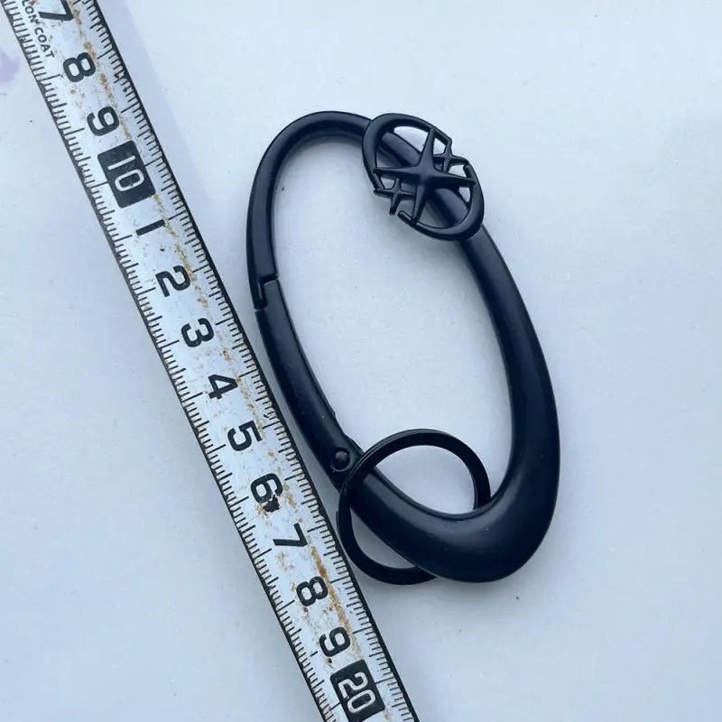 Zinc Alloy Bag Charm Trinkets Keychain Cross Carabiner Keychain Camping Hiking Outdoor Climber Waist Pendant Accessories Gift Qme A3