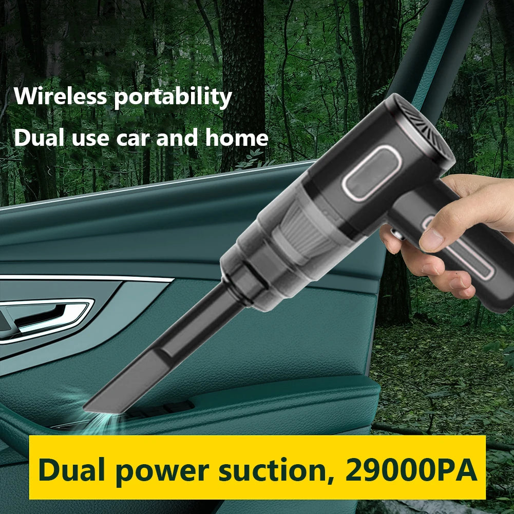 1500mAh Portable Car Vacuum Cleaner USB Plug Handheld Vacuum Cleaner Powerful Suction for Auto/Home/Office/Pet Hair/Keyboard Qme