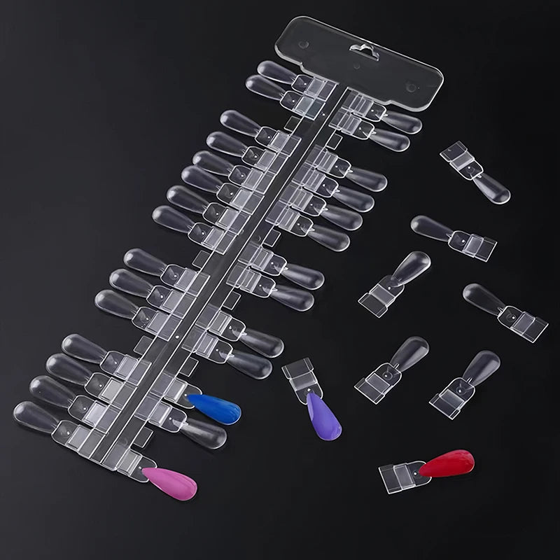 Clear Removable Nail Art Display Rackteardrop-shaped False Tips Qme