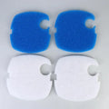 2 Blue White Aquarium Filter Pad Fit 304AB 404AB 704AB Replacement Qme 4pcs