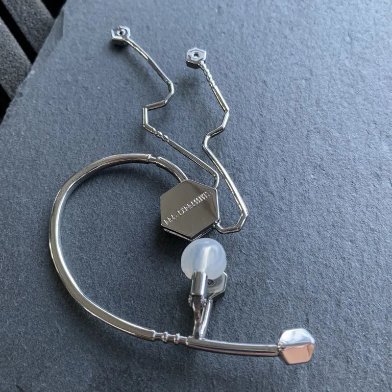 Funny’s Fashion Ear Clip Cosplay Cyberpunk HipHop SciFi Ear-hook Metal Earwear Unisex Gothic Eardrop Jewelry Festival Party Gift Qme