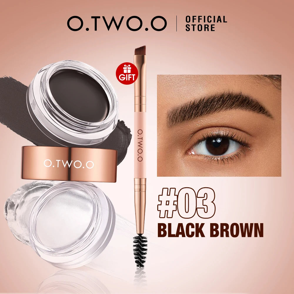 O TWO Eyebrow Pomade Brow Gel Wax 1 Waterproof Long Lasting Creamy Qme 03 China Mainland