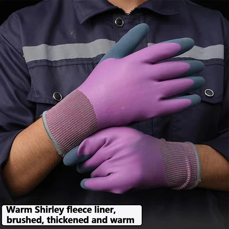 1PCS Winter Warm Gloves Cold Proof Anti-Slip Wear Resistant Fleece Lined Waterproof for -30°C 303 309 Qme