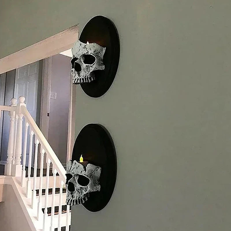 Resin Handicraft Craft Wholesale Home Decoration Skeleton Candlestick Qme