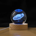 3D Colored Luminous Crystal Ball Astronomy Galaxy Crystal Sphere Beside Lamp Solar System Glassic Snow Globe Desktop Decorations Qme Saturn
