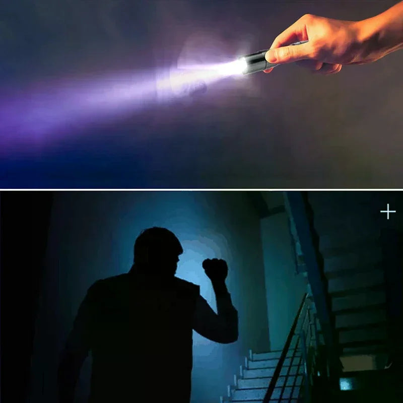 Led Mini Strong Light Flashlight 3W Aluminum Alloy Portable Small Qme