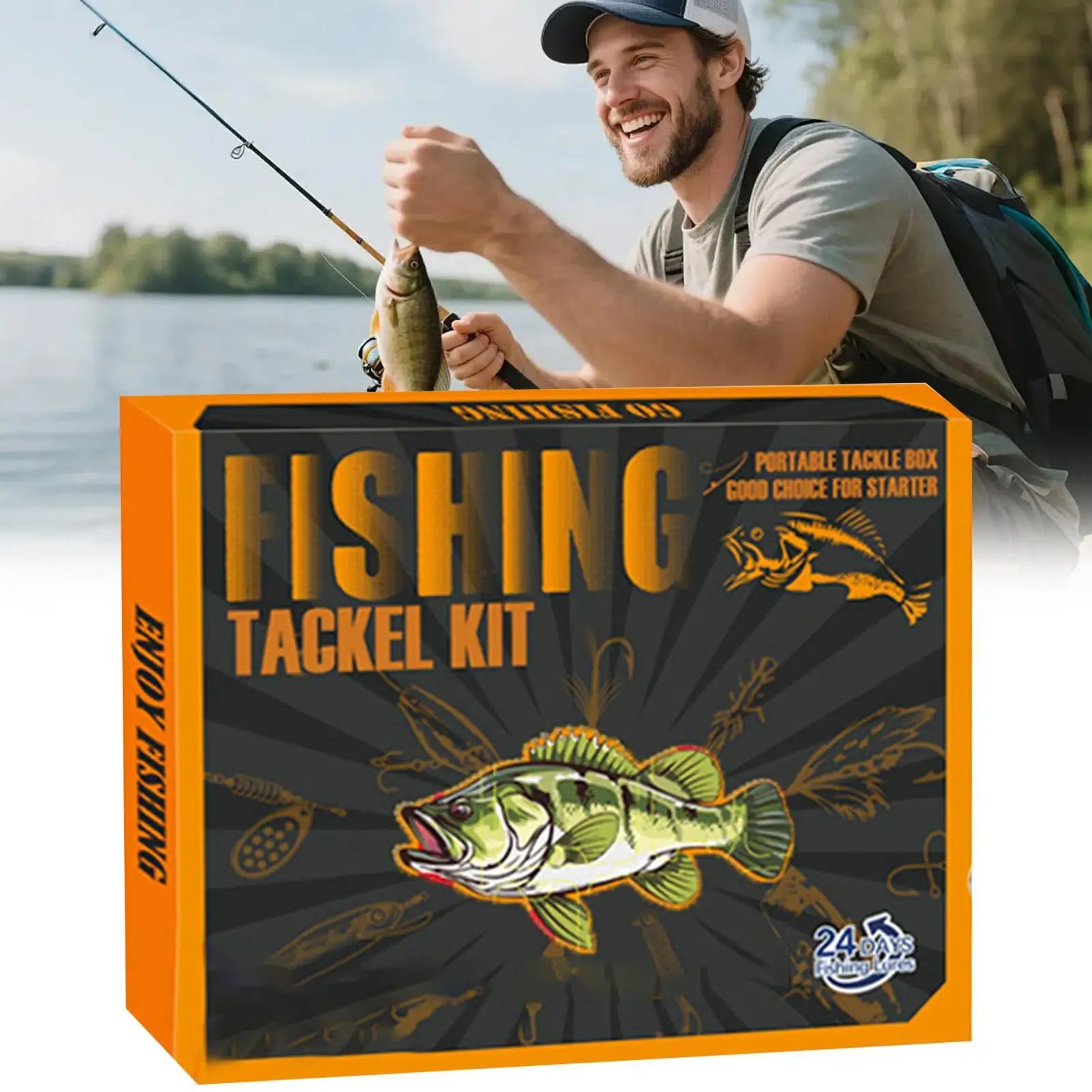 Christmas Fishing Lure Countdown Calendar Realistic Angling Gears Qme