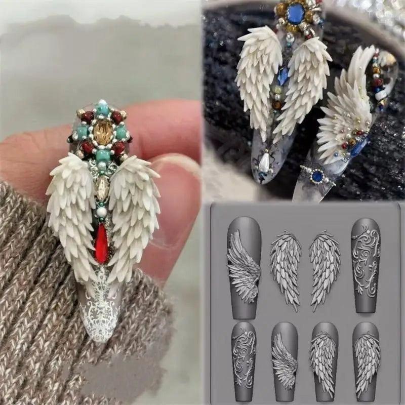 Professional 3D Silicone Nail Art Molds Exceptional Stamping Plates Qme