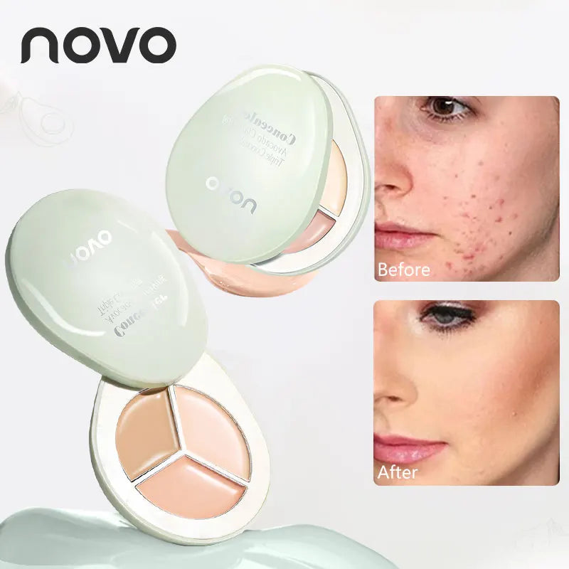 3D Contour Cream Concealer Palette Matte Finish Long-lasting Conceal Qme