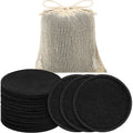 10 Reusable Makeup Remover Pads Natural Washable Cotton Rounds Types Qme black