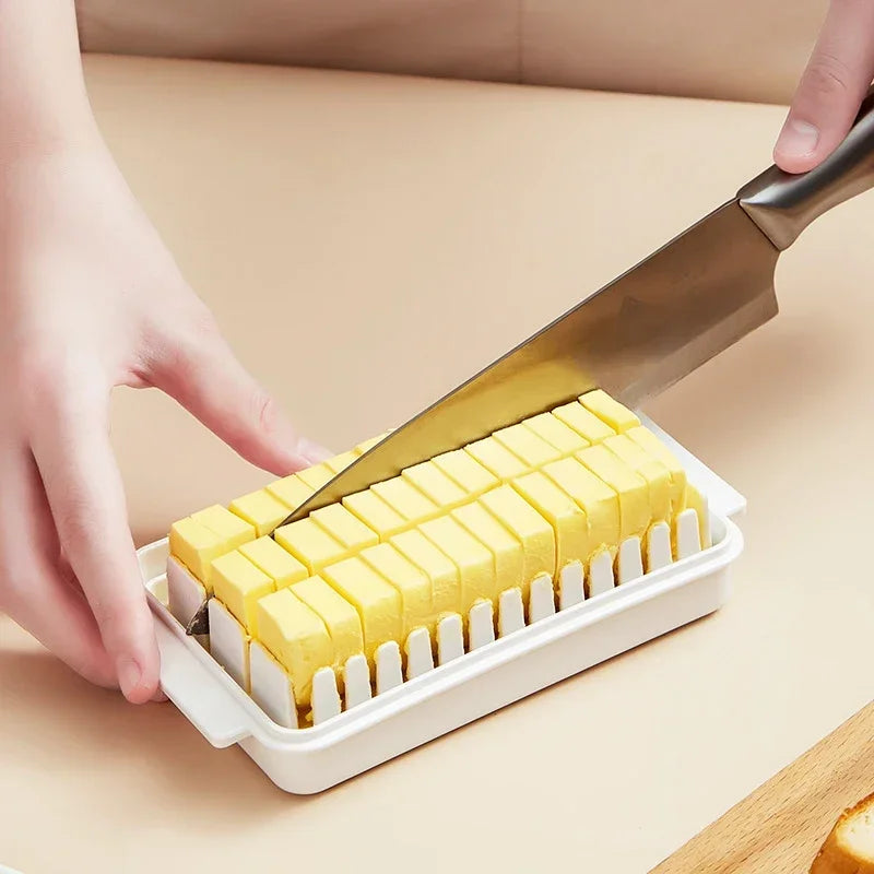Butter Slicing Box Auxiliary Slicing Cheese Board Covered Butter Cutter Storage Storage Box Cheese Cheese Slicing Storage Box Qme