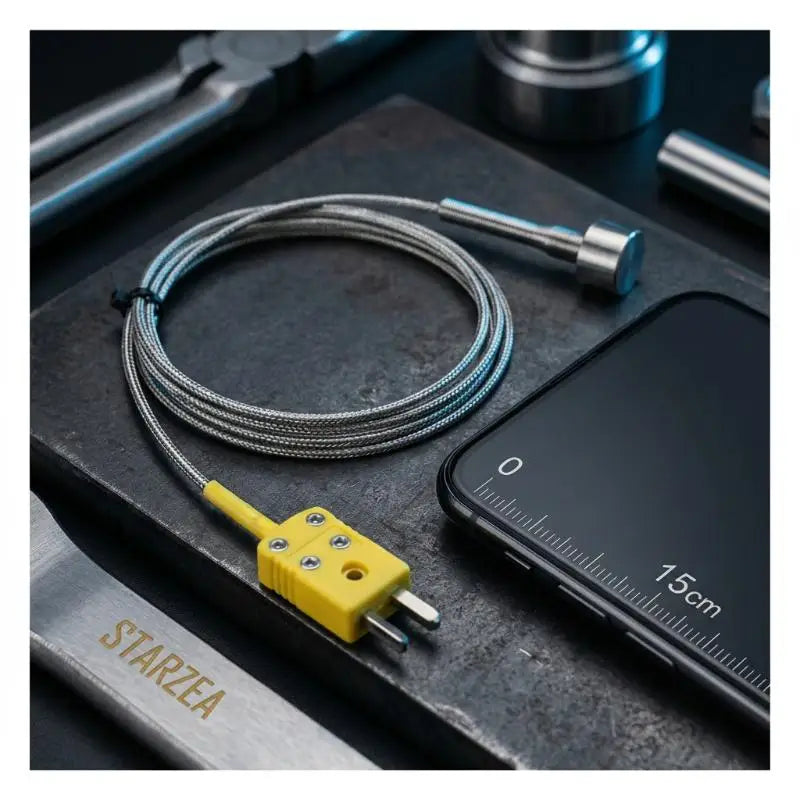 1250 °C Degree High Temperature Sensor Thread EGT Stainless Steel Probe K Type 1m Thermocouple Tube Temperature Controller Qme