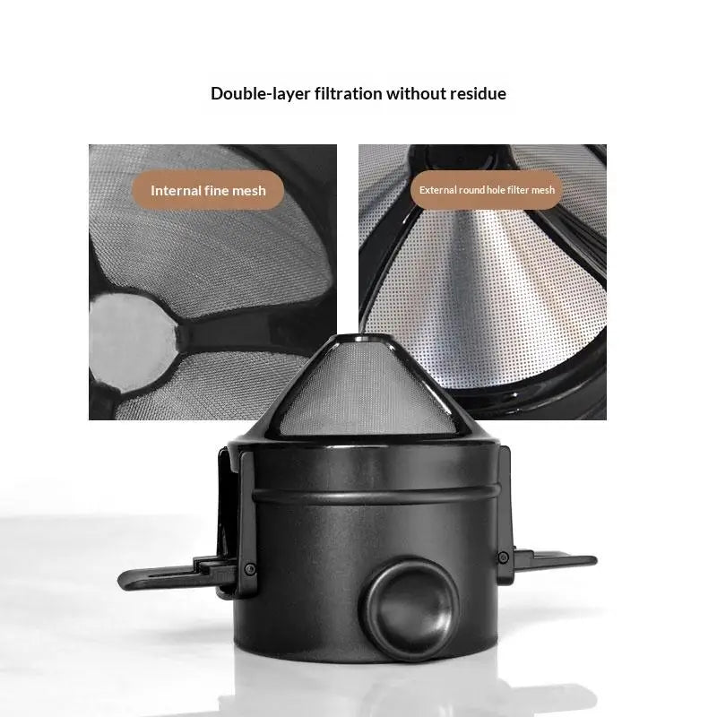 Coffee Filter Maker Stainless Steel Drip Tea Holder Reusable Qme