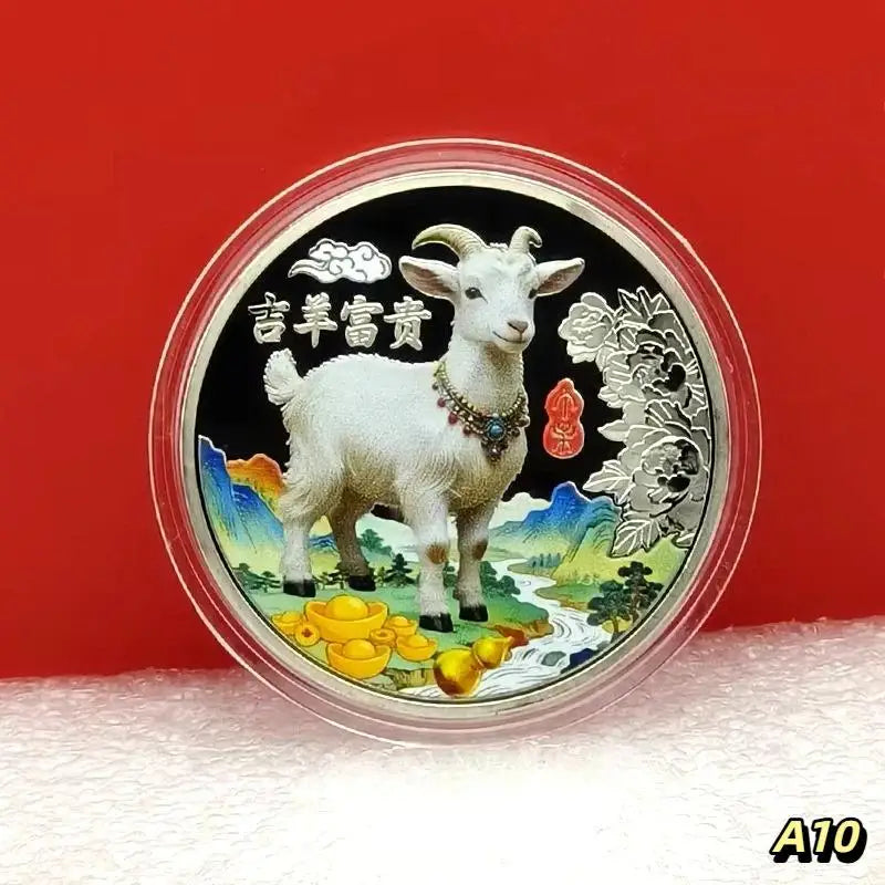 Year Goat Souvenir Coins 2027 Zodiac Collectible Metal Crafts Art Qme A10