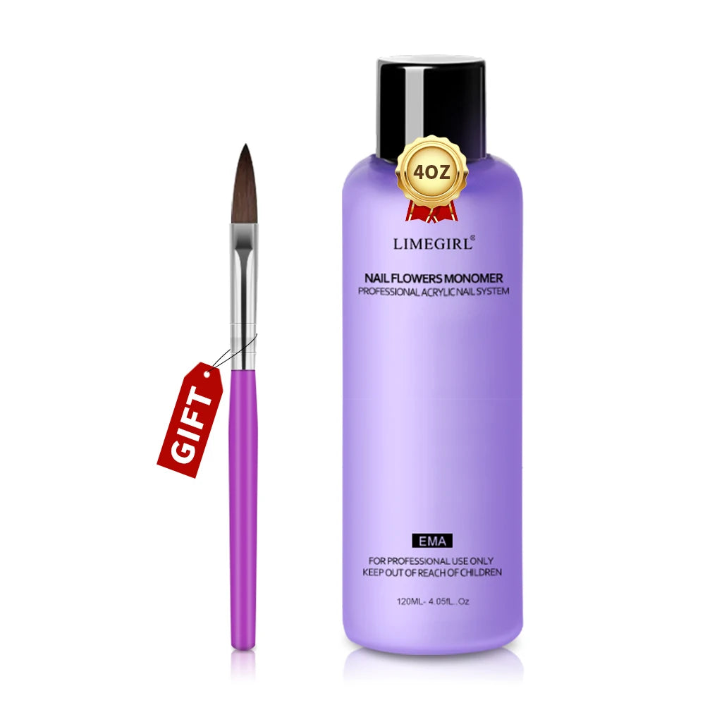 Large Capacity Nail Acrylic Liquid Monomer Crystal 40 70 120 Nails Qme 120ml