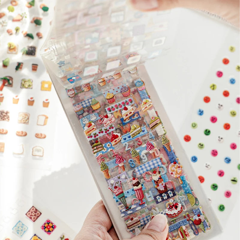 TIANZI 30 sheets/lot Kawaii Japanese Cute Days Series Die Cutting Coil Sticker Book DIY Scrapbook Stationery Decoration ﻿Kit Qme