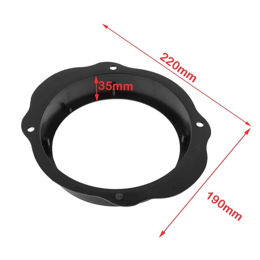 2pcs 6.5in Speaker Adapter Universal Front Door Speaker Adapter Mounting Spacer Adaptor Ring for Ford Focus Qme