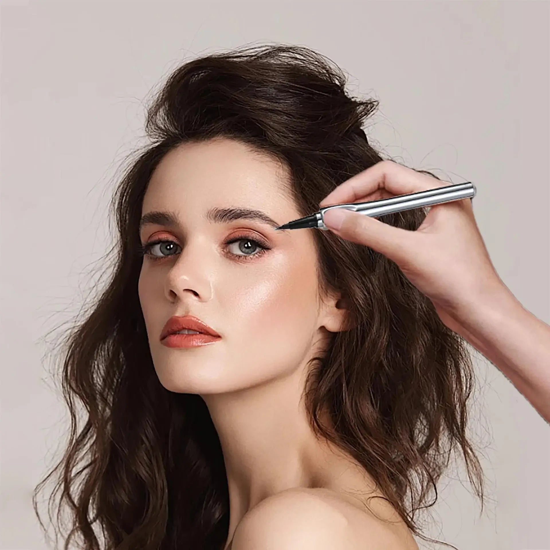 3 Colors 2-Point Wild Eyebrow Pencil Long-Lasting Waterproof Thin Liquid Silkworm Korean Makeup Brow Tattoo Gripping Pen Qme