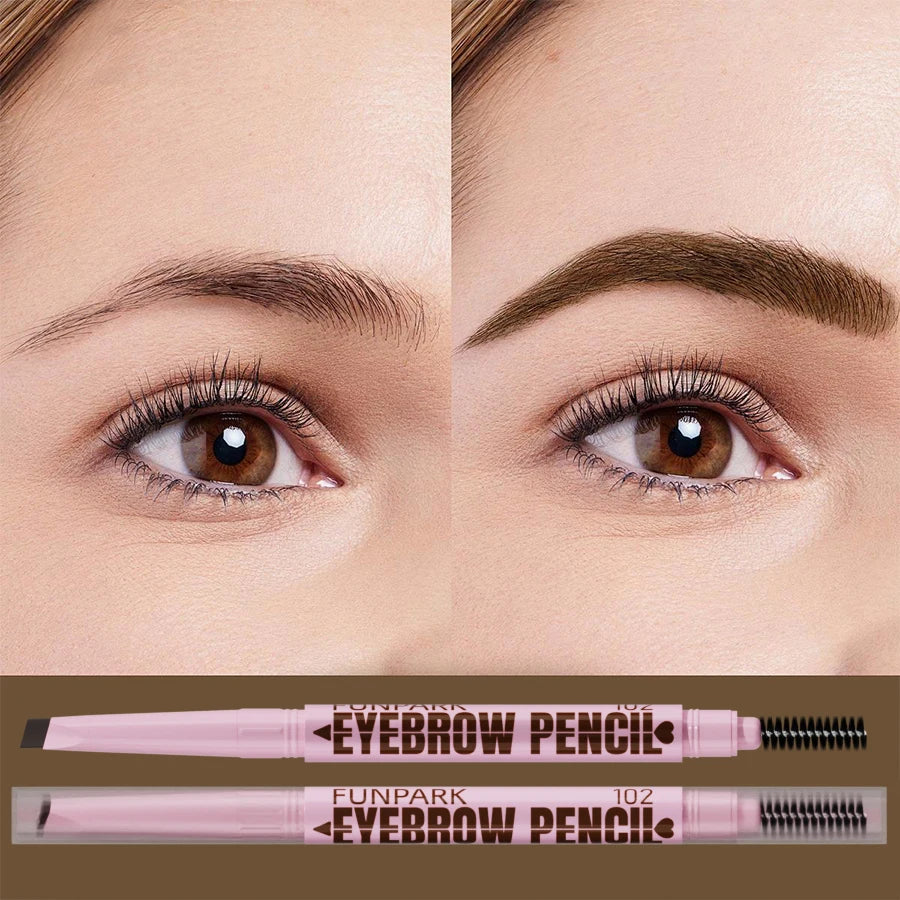 2 in1 Eyebrow Pencil Professional Cosmetics Makeup Women 5 Colors Qme