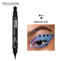 Double-head Liquid Eyeliner Pen Stamps Natural Finish Waterproof Qme 02