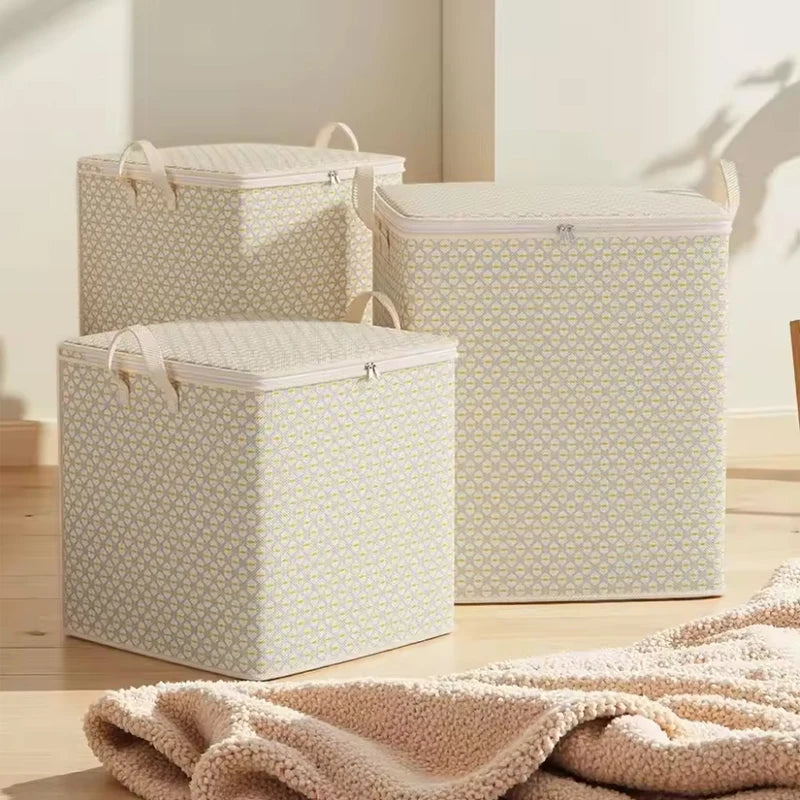 Large Capacity Extra Large Quilt Storage Bag Home Moving Bedroom Clothes Organizer Packing Sack Travel Luggage Storage Container Qme
