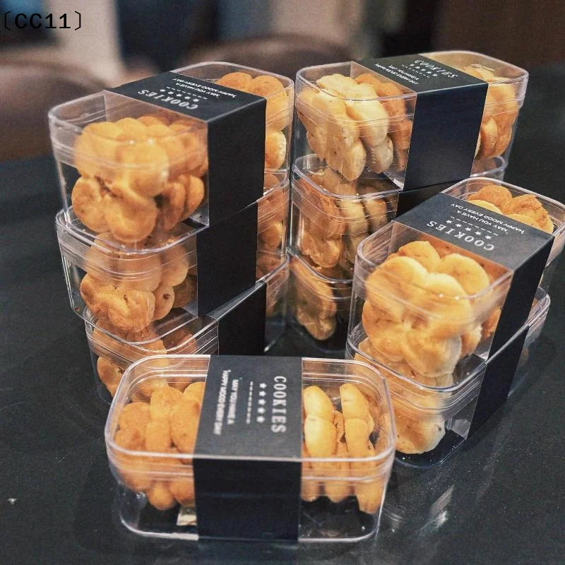 Snack Cookie Storage Boxes Tiramisu Packing Transparent PP Bakery Qme