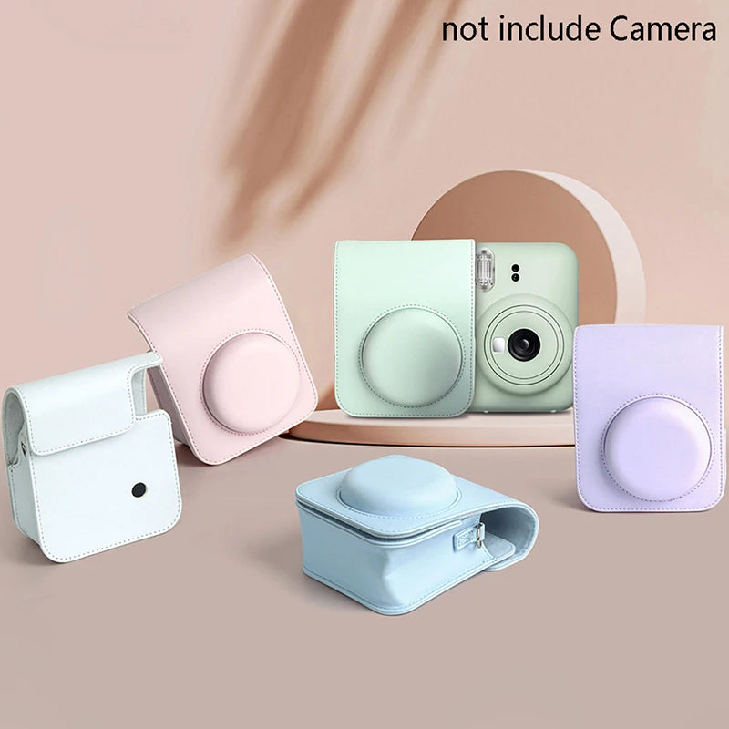 Instax Mini 12 Camera Case PU Soft Protective Trave Bag Film Shoulder Qme