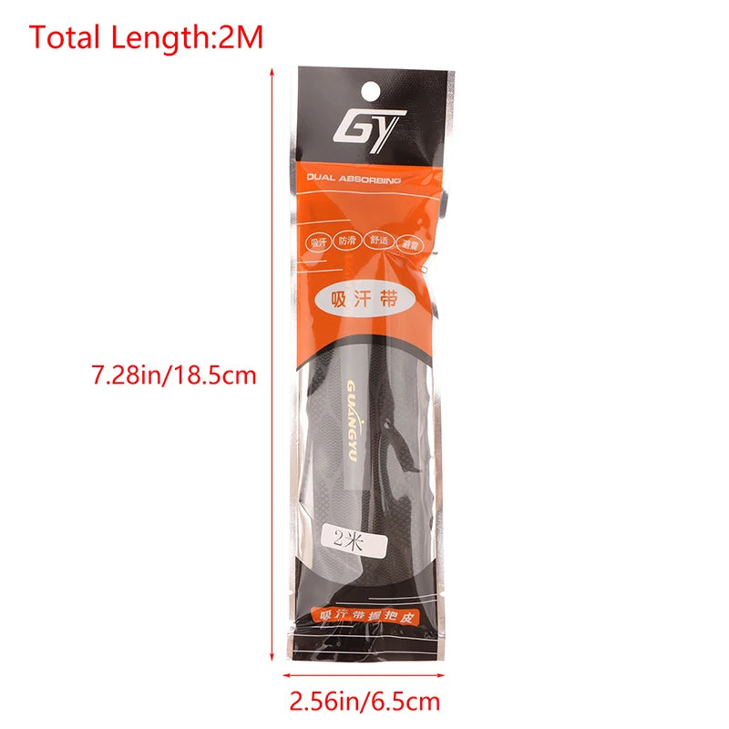 2M Anti-slip Sport Fishing Rods Over Grip Sweat Band Griffband Tennis Qme
