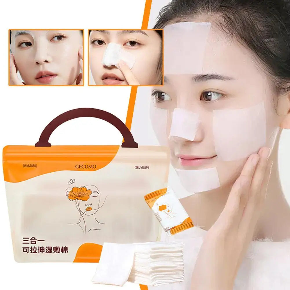 Stretchable Wet Compress Cotton Pads Face Efficiency Disposable Qme