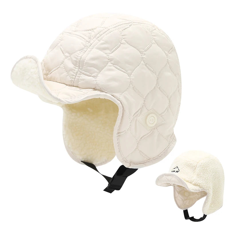 Winter Men Women Trapper Aviator Trooper Earflap Warm Waterproof Ski Qme Beige