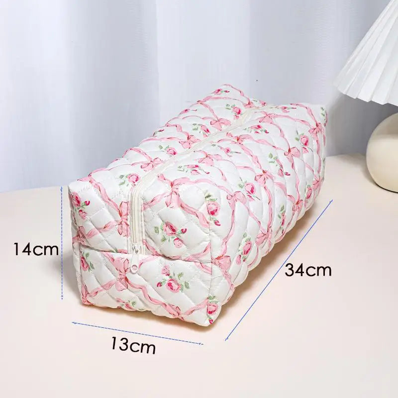 Padded Cosmetic Bag With Large Capacity Hair Dryer Storage Pouch Portable Hair Styling Tools Separate Compartments With Zipper Qme