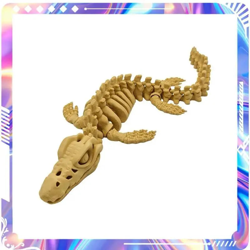 Fins Mosasaurus Skeleton Aquarium Decoration Fish Tank Ornament DIY Qme