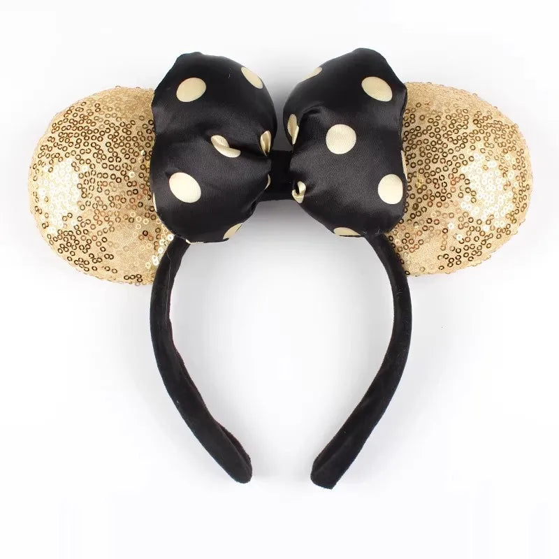 Cartoon Women's Sweet Mickey Mouse Hairband Bow Minnie Mouse Ear Headband Party Birthday Theme Park Wear Girl Hair Accessories Qme Headband 3