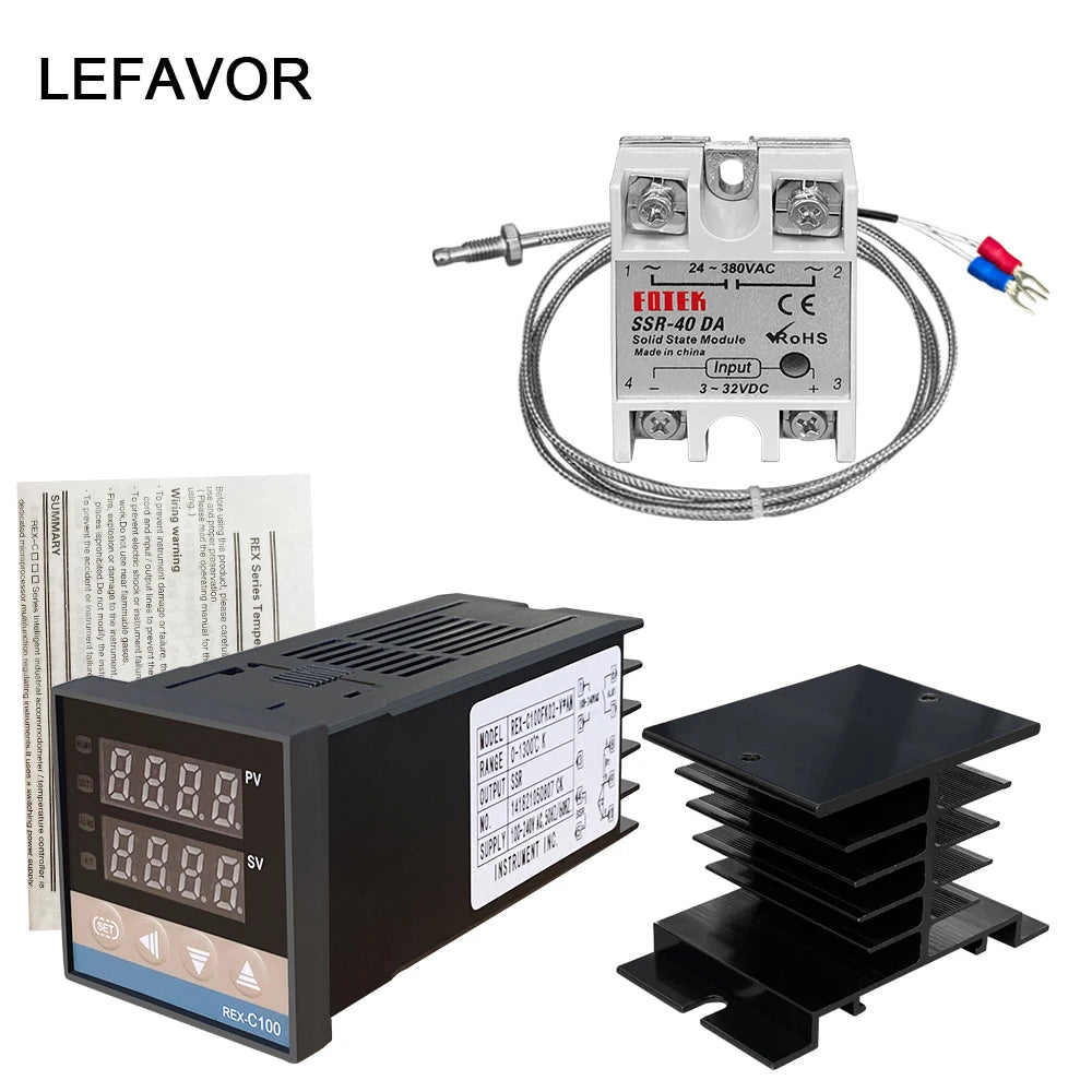 REX-C100 Digital PID Temperature Controller Thermostat SSR Output Max Qme