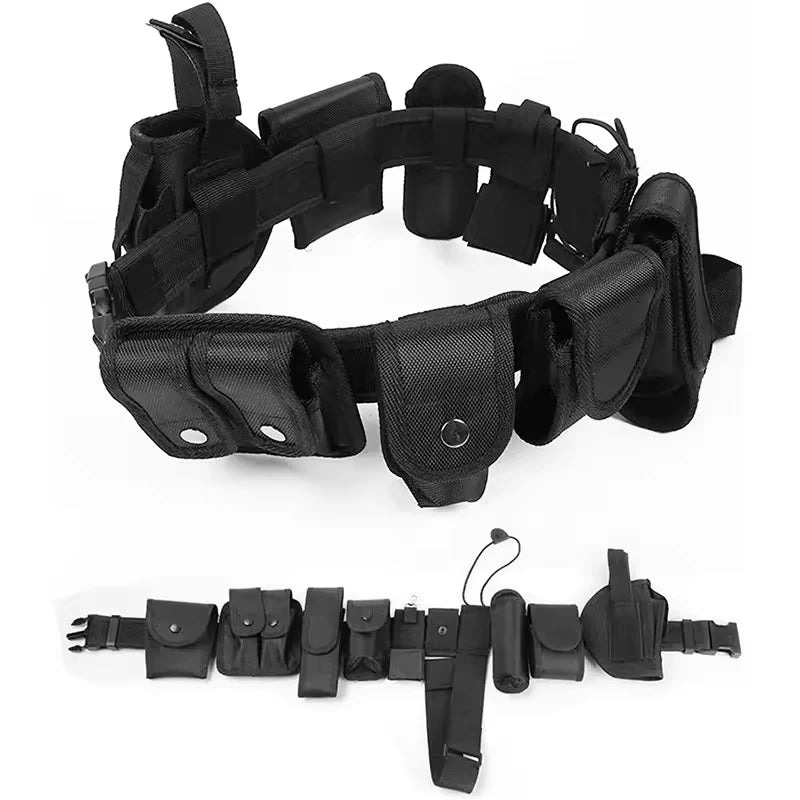 Tactical Waist Belt Training Duty Security Equipment Set Multifunctional Nylon Waterproof Waist Bag Ten Piece Set Accessories Qme