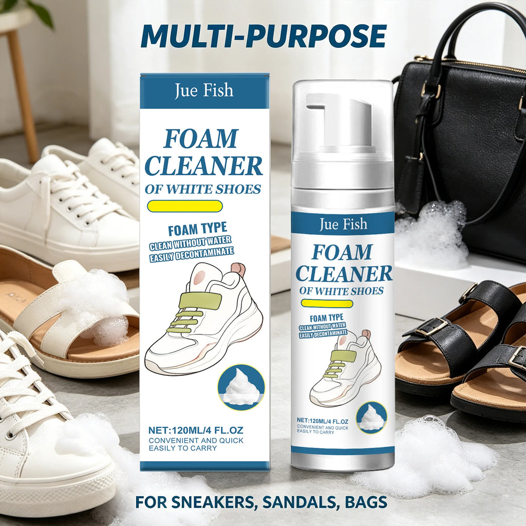White Shoes Foam Cleaner Remove Stubborn Stains & Yellowing Prevent Oxidation Suitable for Various Materials Shoe Cleaning Agent Qme