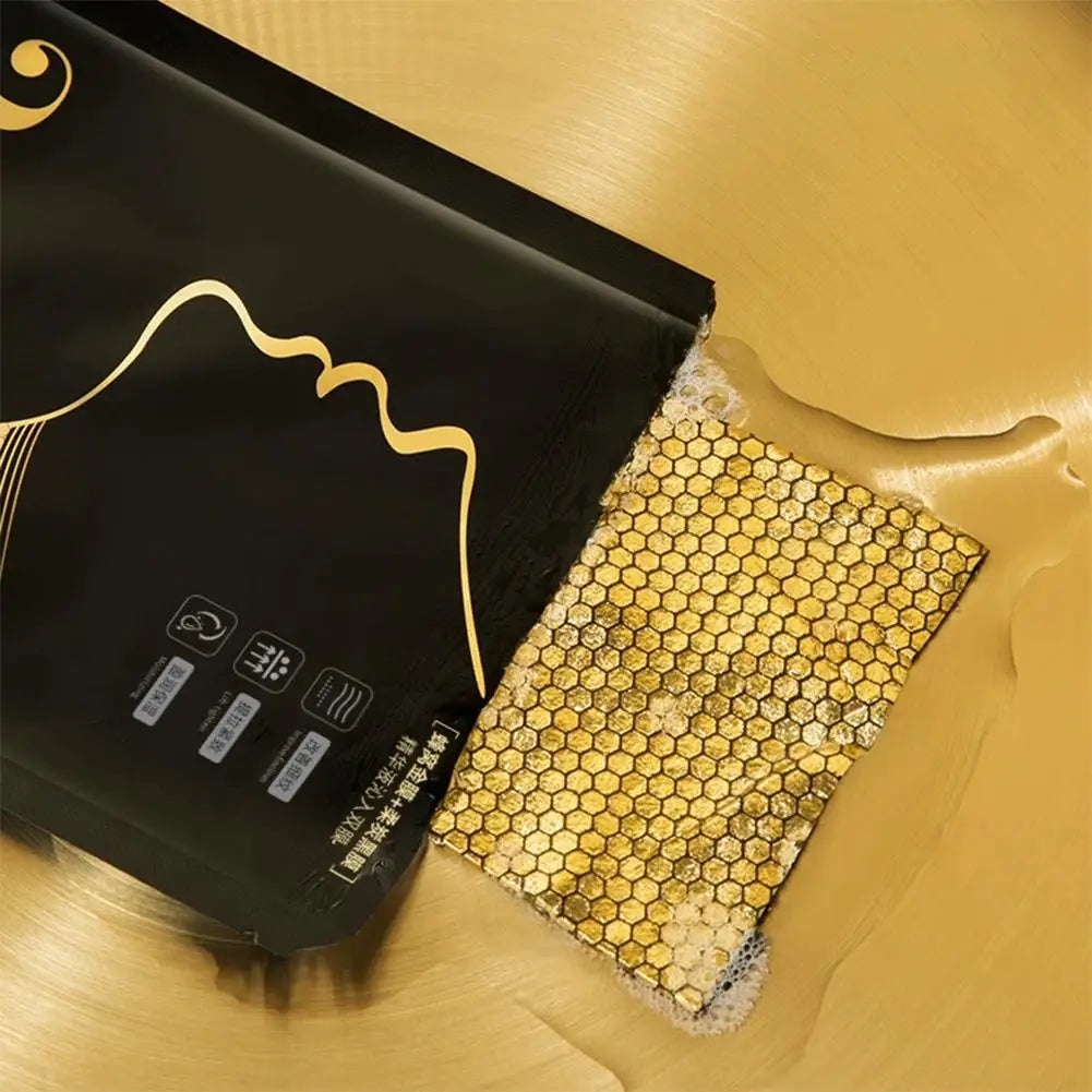 Honeycomb Neck Mask Golden Moisturizing Pads Firming Lifting Qme